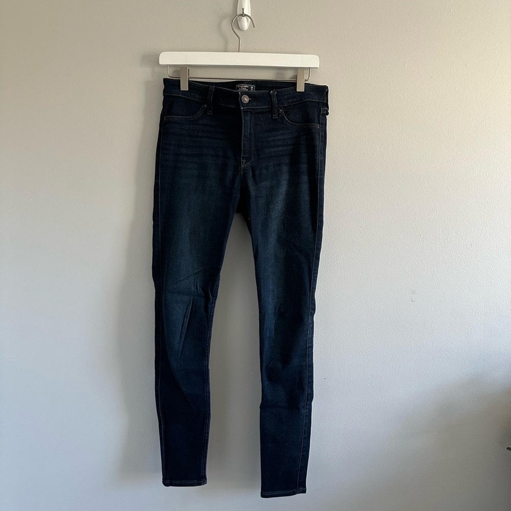 Abercrombie & Fitch Dark Wash Harper Low Rise Jean Leggings Size 29 8R